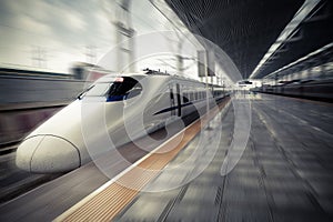 Modern high speed train