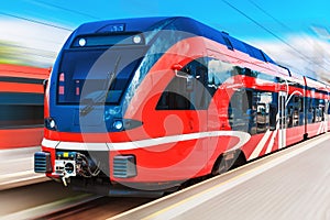 Modern high speed train