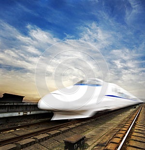 modern high speed train