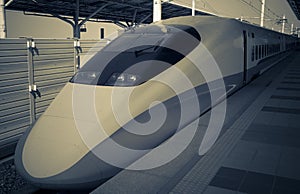 Modern high speed train