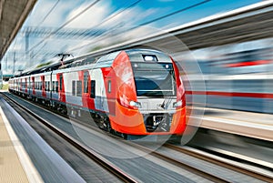 Modern high-speed train