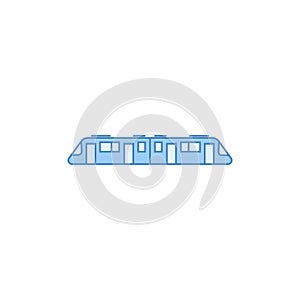 Modern high speed train filled outline icon. Element of transport icon for mobile concept and web app. Thin line high speed train