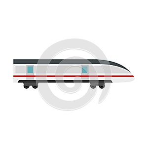 Modern high speed train icon, flat style