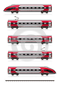 Modern high speed train set