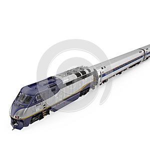 Modern high-speed train on white. 3D illustration