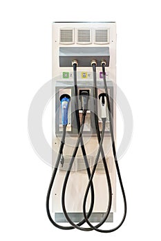 Modern and high technology of transportation electric vehicle charging Ev station with plug of power cable supply for Ev car or
