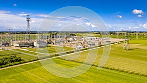 Modern high voltage transformation power station