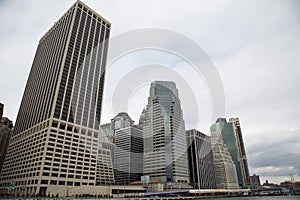 Modern highrise buildings on the Manhattan waterfront