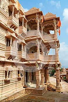 Modern Hindu temple in Narlai, India