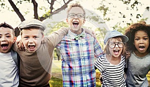 Modern Hipster Children Outdoors Concept