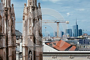 The Modern and the Historic: Porta Nuova and Duomo Spires