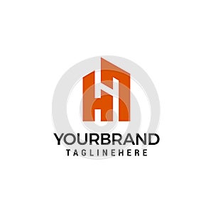 Modern home business logo HH letter Vector template