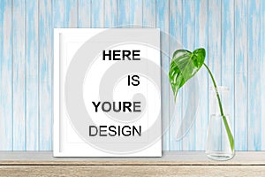 Modern home decor mock-up, Black frame with place for text.