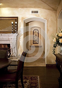 Modern home dining doorway
