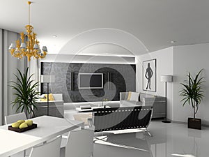 Modern home interior.