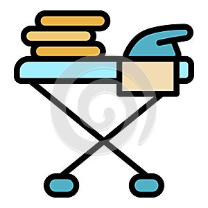 Modern home iron board icon vector flat