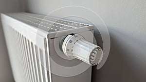 Modern Home Radiator Heating System with Adjustable Thermostat Control