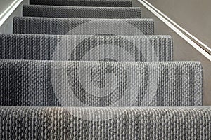 Modern home staircase carpet background photo