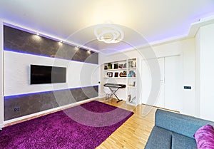 Modern home theater interior