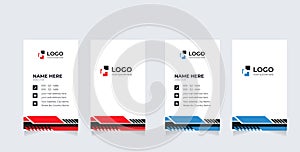 Modern Horizontal business card template design. Business card with photo, business card photography