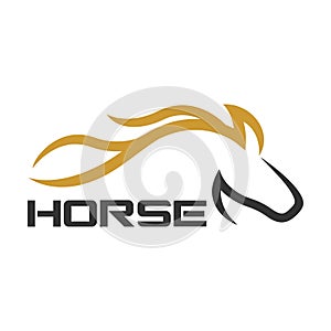 Modern horse arabian steed logo. Vector illustration