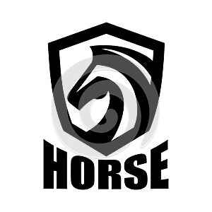 Modern horse arabian steed logo. Vector illustration