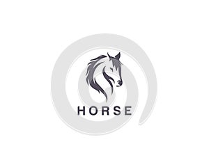 Modern Horse Head Logo Design