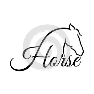 Modern horse steed logo.