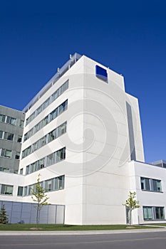 Modern hospital building