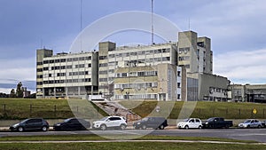 Modern hospital building, montevideo, uruguay photo