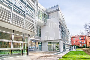 Modern hospital clinic building exterior