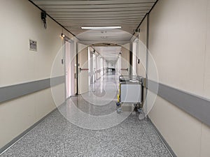 Modern hospital corridor