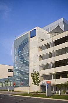 Modern hospital and emergency sign