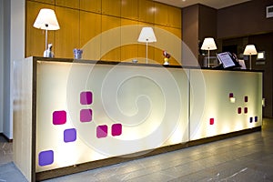 Modern hotel lobby