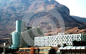 Modern hotels ashore the Dead sea photo