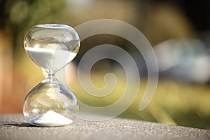 Modern Hourglass. symbol of time. countdown