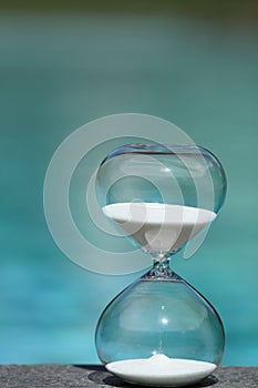 Modern Hourglass. symbol of time. countdown