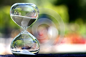 Modern Hourglass. symbol of time. countdown