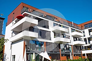 Modern house with balconies