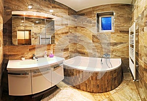 Modern house bathroom interior