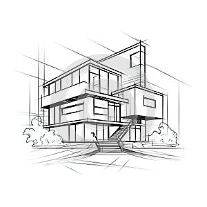 Modern House Building Construction Logo for Architecture Firms.