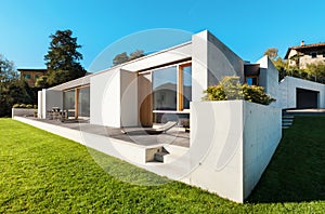 Modern house in cement