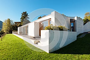 Modern house in cement