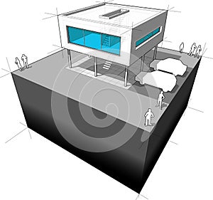 Modern house diagram
