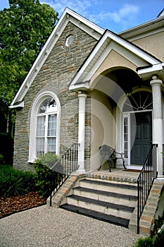 Modern house entrance