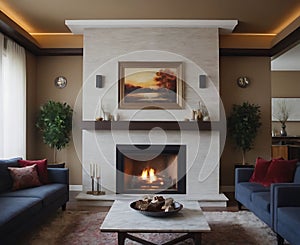 modern house fireplace fire (1)30