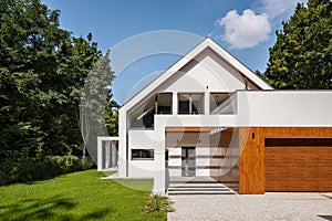 Modern house with garage