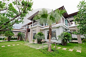 Modern house and garden