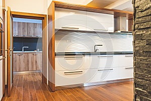Modern house interior kitchen