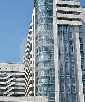 Modern house with a large number of windows